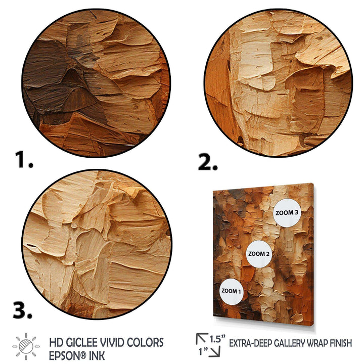 Brown tree bark Essence 2 - Landscapes Canvas Wall Art