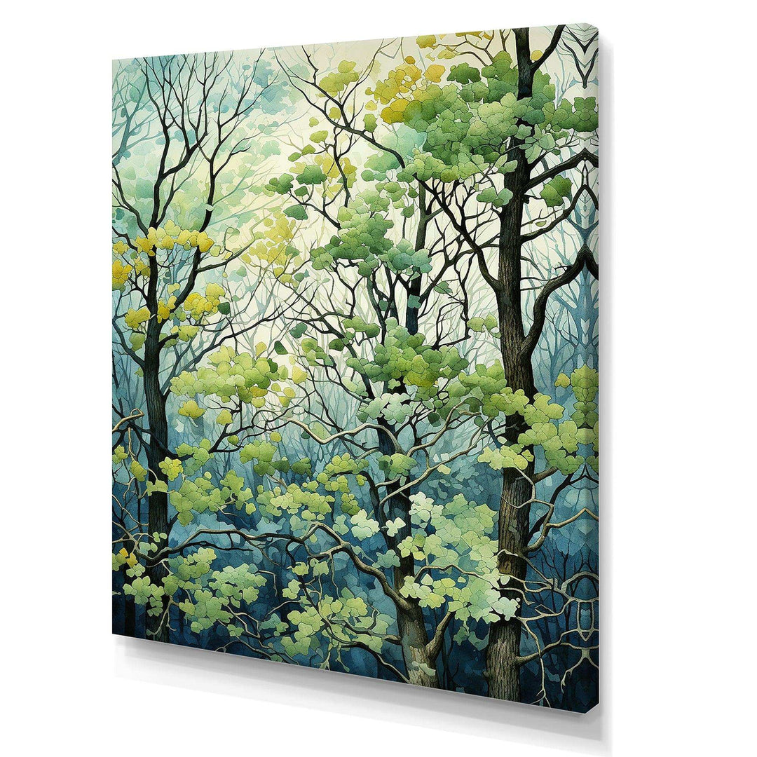 Green Tree American Basswood spring blooms IV - Landscapes Canvas Wall Art