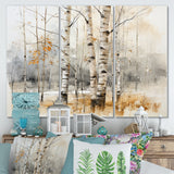 Winter birch wood forest I - Multi-Panels
