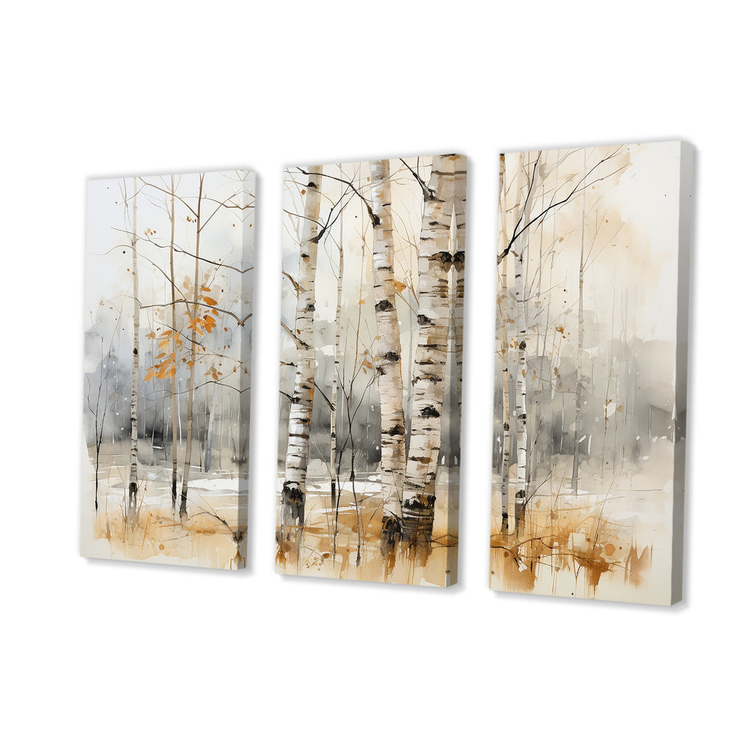 Winter birch wood forest I - Multi-Panels