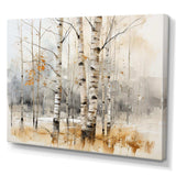 Winter birch wood forest I - Floral Canvas Wall Art