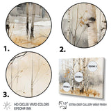 Winter birch wood forest I - Floral Canvas Wall Art