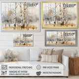 Winter birch wood forest I - Floral Canvas Wall Art