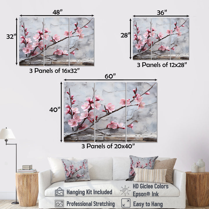 Pink cherry blossom End of Winter blooms I - Multi-Panels