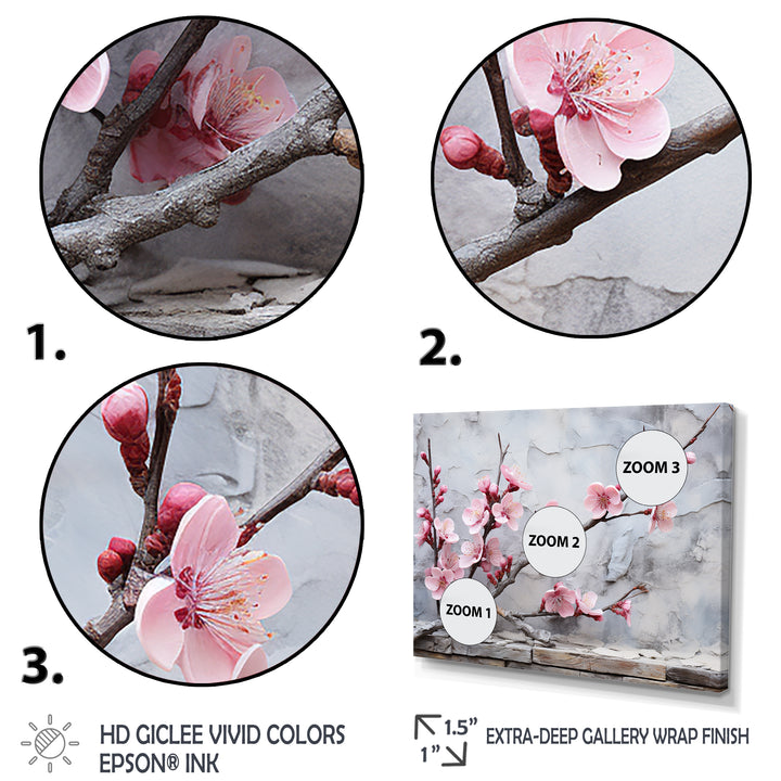 Pink cherry blossom End of Winter blooms I - Multi-Panels