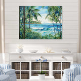 Tropical coastal beach tranquility - Coastal Canvas Wall Art