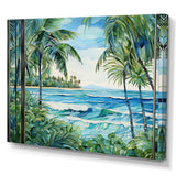 Tropical coastal beach tranquility - Coastal Canvas Wall Art