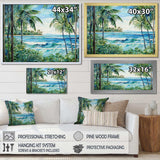 Tropical coastal beach tranquility - Coastal Canvas Wall Art