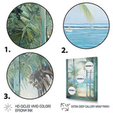 Tropical beach Windows horizon I - Coastal Canvas Wall Art