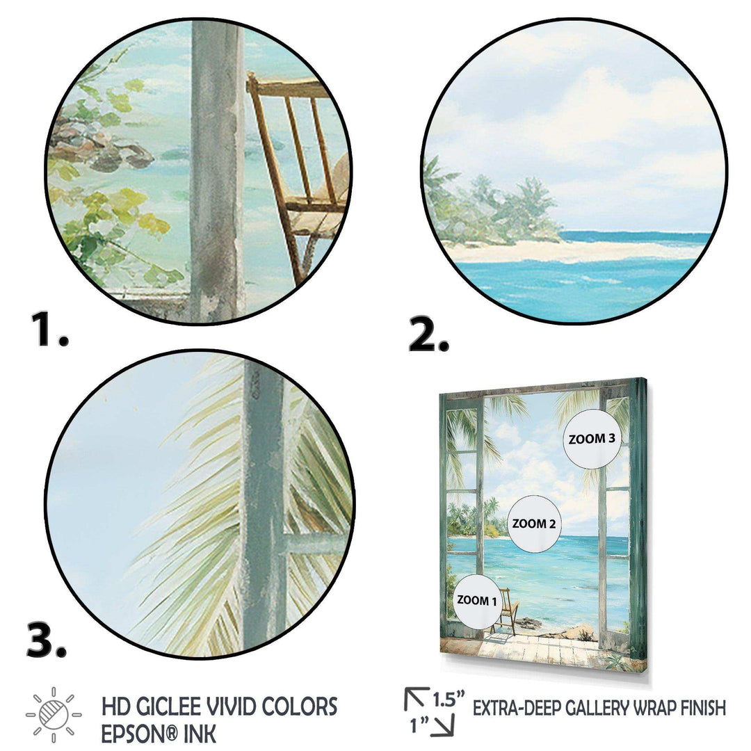 Windows at the beach II - Coastal Canvas Wall Art