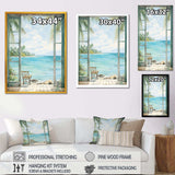 Windows at the beach II - Coastal Canvas Wall Art