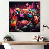 Galaxy gaming controller  - Fashion Canvas Wall Art