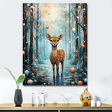 Forest winter children deer - Deer Home Decor Art