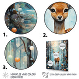 Forest winter children deer - Deer Home Decor Art