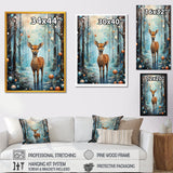 Forest winter children deer - Deer Home Decor Art