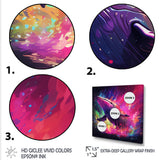 Abstract Whale colorful Song - Whale Living Room Wall Art