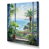 Tropical windows to the beach II - Coastal Canvas Wall Art