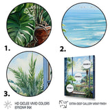 Tropical windows to the beach II - Coastal Canvas Wall Art