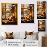 Christmas Winter window view II - Landscapes Canvas Wall Art