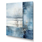 White and blue Winter forest collage IV - Landscapes Canvas Wall Art