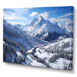 Pine valley Winter mountain landscape V - Landscapes Canvas Wall Art