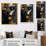 Black and gold Gilded woman Photo II - Fashion Canvas Wall Art