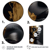 Black and gold Gilded woman Photo III - Fashion Canvas Wall Art