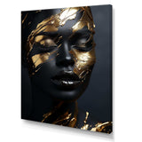 Black and gold Gilded woman Photo IV - Fashion Canvas Wall Art