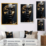 Black and gold Gilded woman Photo IV - Fashion Canvas Wall Art