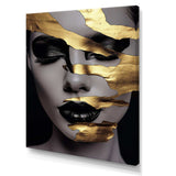 Black and golden woman Photo II - Fashion Canvas Wall Art