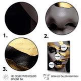 Black and golden woman Photo II - Fashion Canvas Wall Art