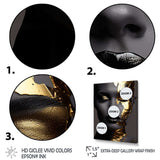 Black and golden woman Photo III - Fashion Canvas Wall Art