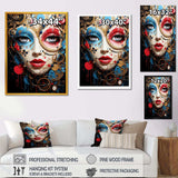 Pop Art Elegance portrait of woman - Fashion Canvas Wall Art