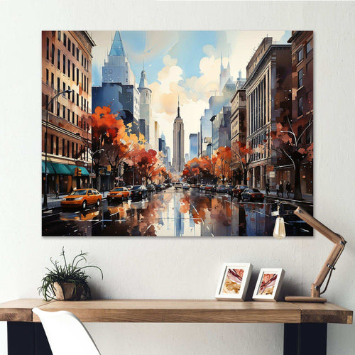 Autumn New York City breeze - Cityscapes Canvas Wall Art