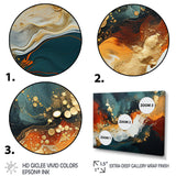 Blue and golden marble storm III - Multi-Panels