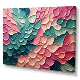 Pink and Green Florals in motion - Bat Wall Art Prints