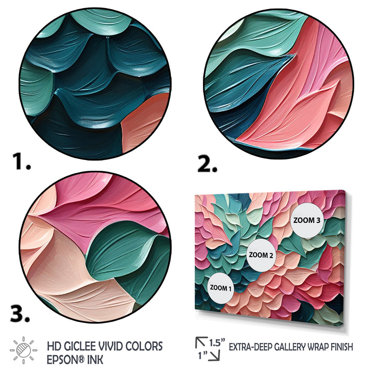 Pink and Green Florals in motion - Bat Wall Art Prints