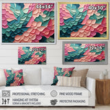 Pink and Green Florals in motion - Bat Wall Art Prints