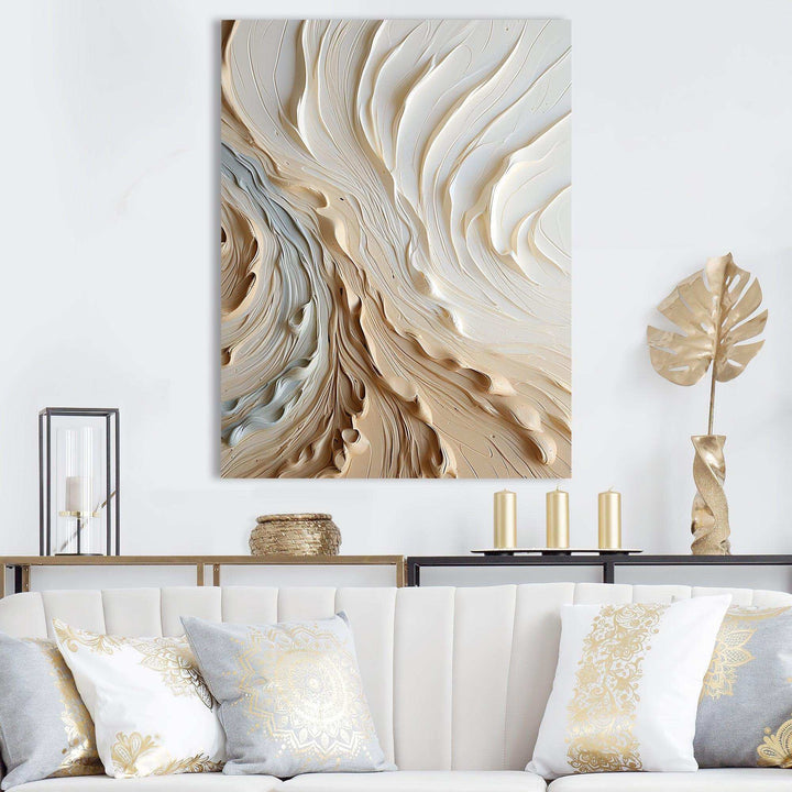 White and gold champagne flow III - Food &amp; Beverage Canvas Wall Art