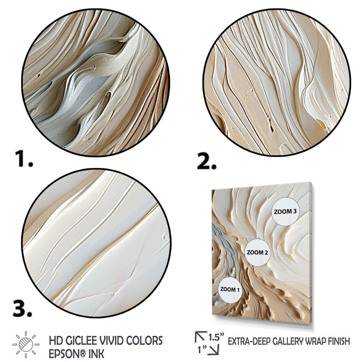 White and gold champagne flow III - Food &amp; Beverage Canvas Wall Art