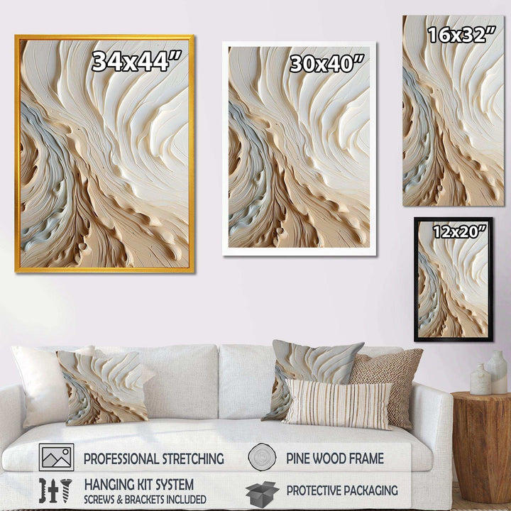White and gold champagne flow III - Food &amp; Beverage Canvas Wall Art