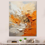 Orange and beige Echoes of modern shapes I - Abstract Canvas Wall Art