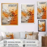 Orange and beige Echoes of modern shapes I - Abstract Canvas Wall Art