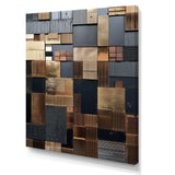 Brown Abstract tile mosiac charm - Abstract Canvas Wall Art