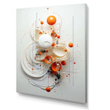 Orange and white Spiraling Symmetry I - Abstract Canvas Wall Art