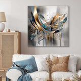 Abstract shapes and infinity lines  II - Abstract Canvas Wall Art