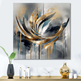 Abstract shapes and infinity lines  III - Abstract Canvas Wall Art