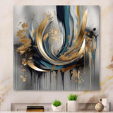 Abstract shapes and infinity lines  IV - Abstract Canvas Wall Art