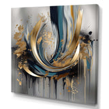 Abstract shapes and infinity lines  IV - Abstract Canvas Wall Art