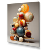 Abstract geometric marbles pyramid II - Abstract Canvas Wall Art